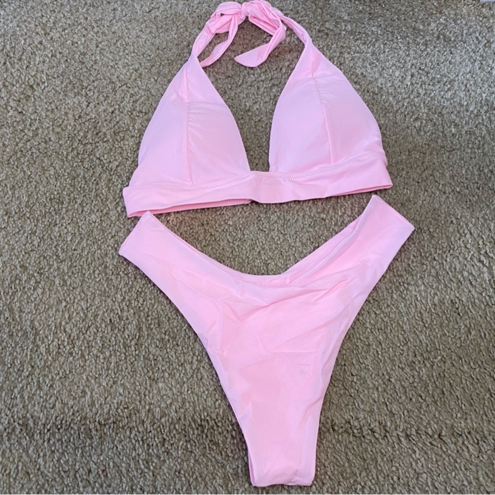 NWOT Blooming Jelly Women’s High Waisted Two Piece Bikini Set Size L